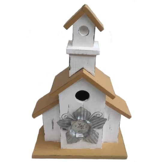 Santa's Workshop 13" White Church Bird House By Santasworkshop | 13" x 8.5" | Michaels®